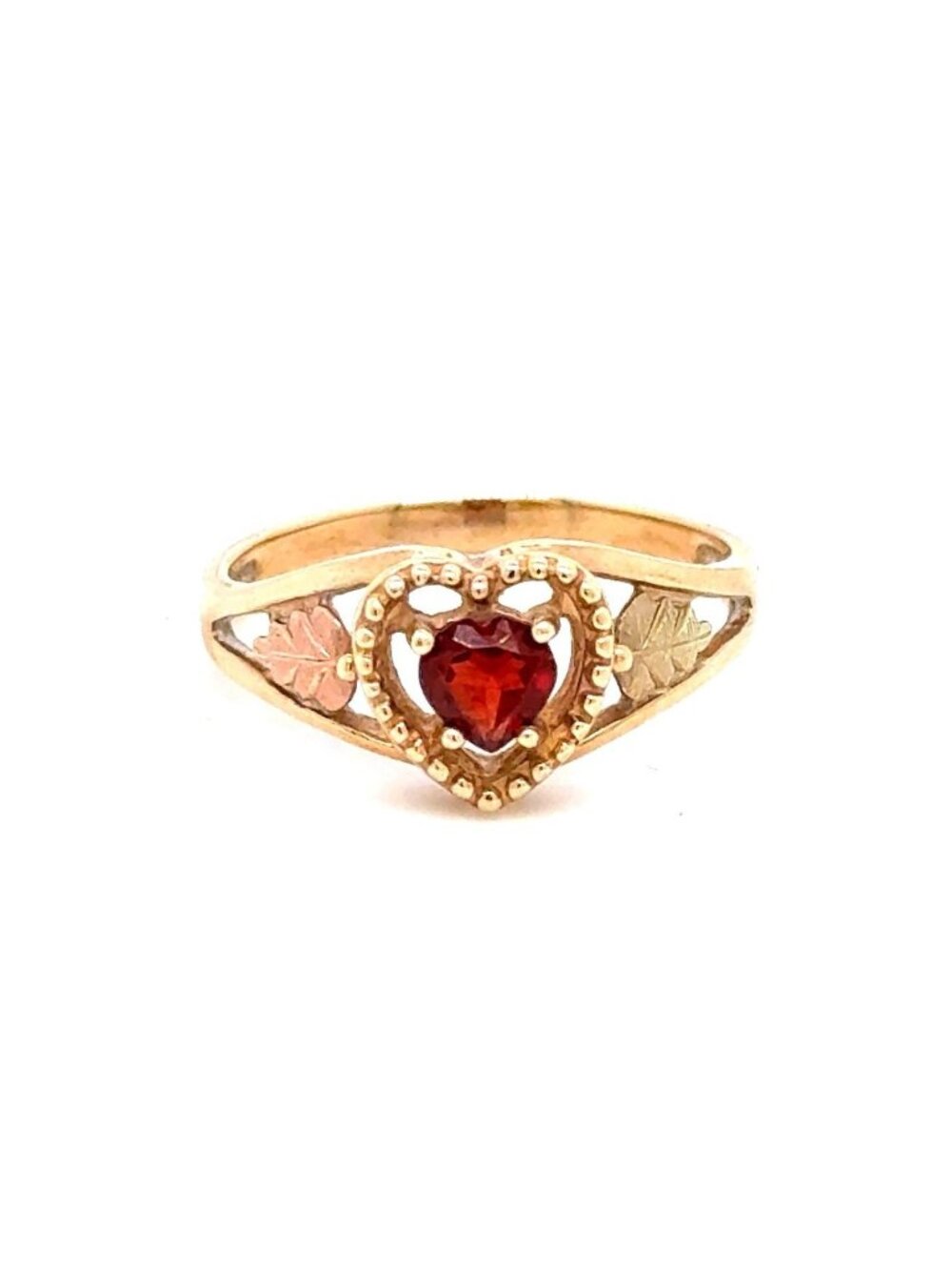 10K Black Hills Gold Garnet Ring
